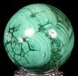 Gorgeous Polished Malachite Sphere - Congo #62969-1